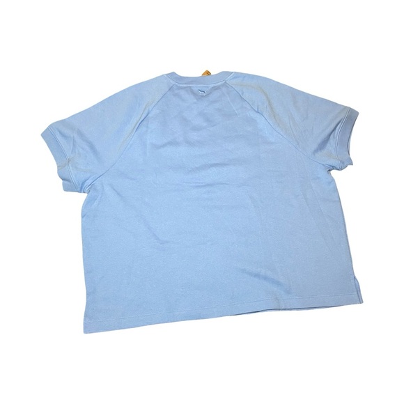 NWT Victoria Secret Pink Sz XL Crewneck Light Blue T Shirt Fleece Lined Winter - Picture 6 of 7